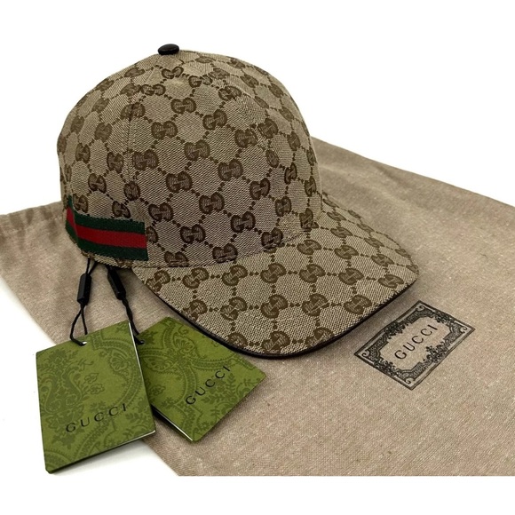 ORIGINAL Gucci GG CANVAS BASEBALL HAT - Picture 2 of 5